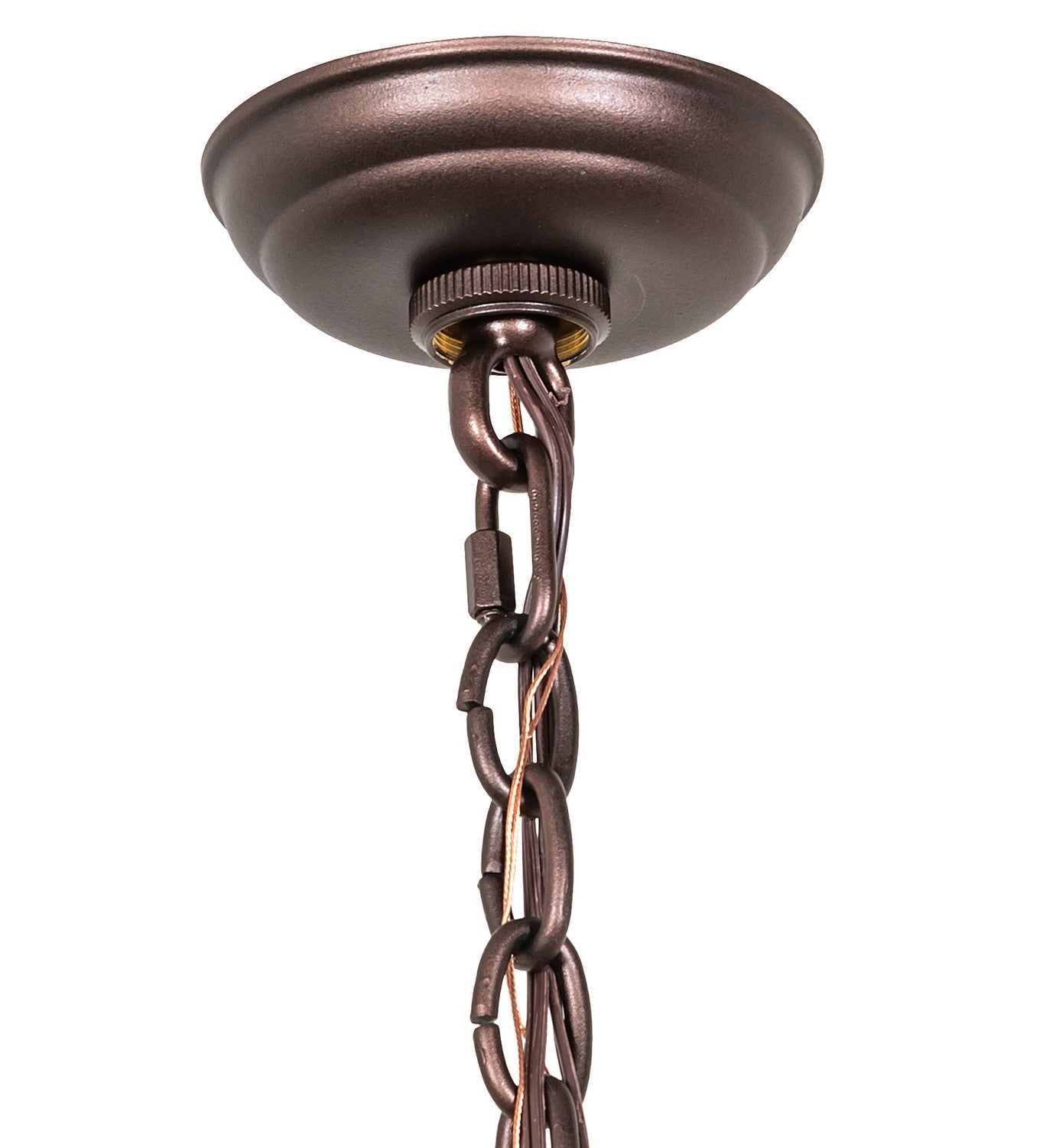 Tiffany Jeweled Peacock Nine Light Chandelier
