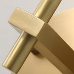Ball Shaped Led Crystal Gold Postmodern Wall Lamp