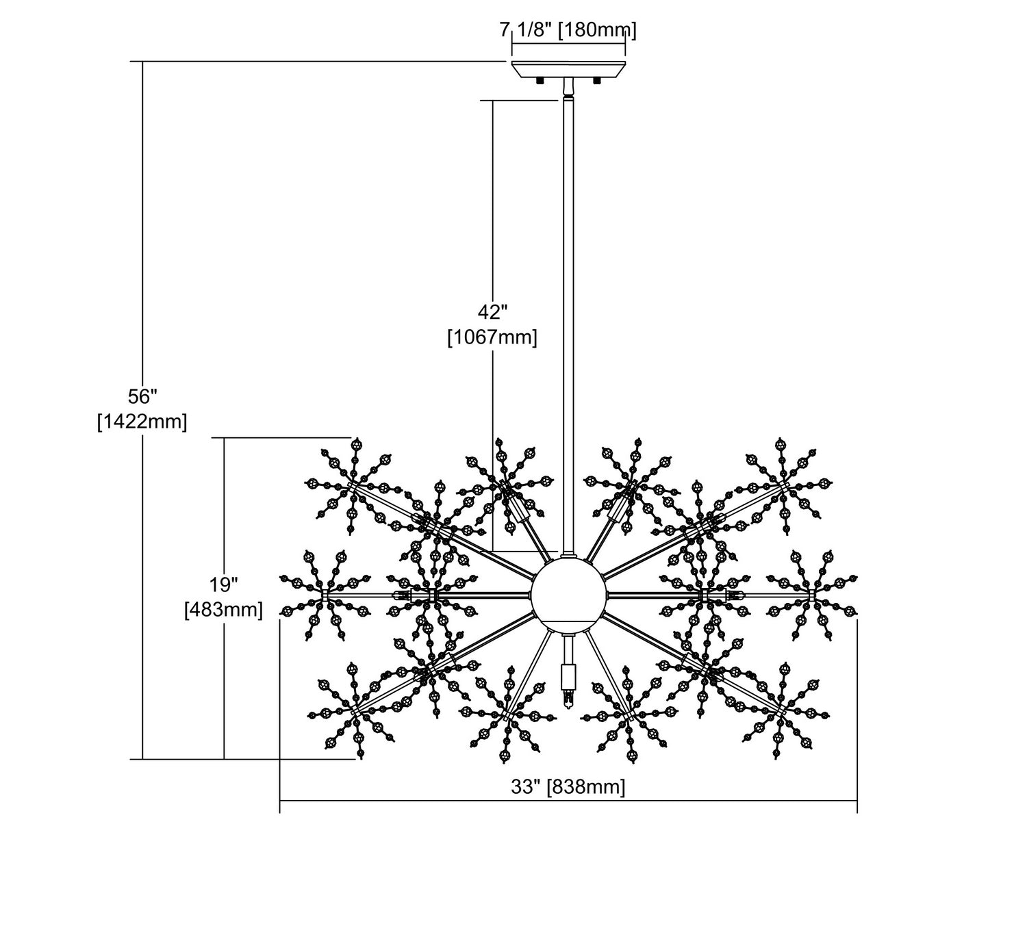 Snowburst 15 Light Chandelier