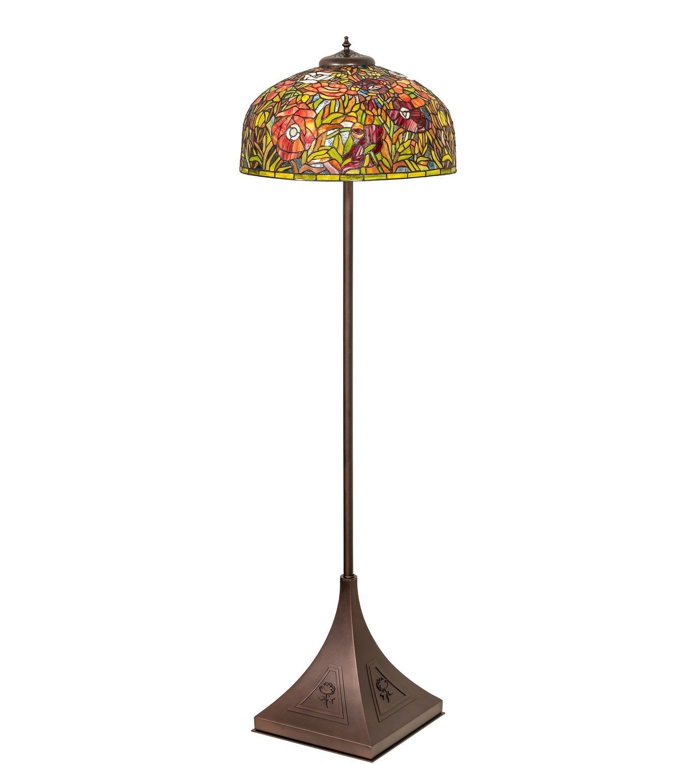 Tiffany Poppy Two Light Floor Lamp