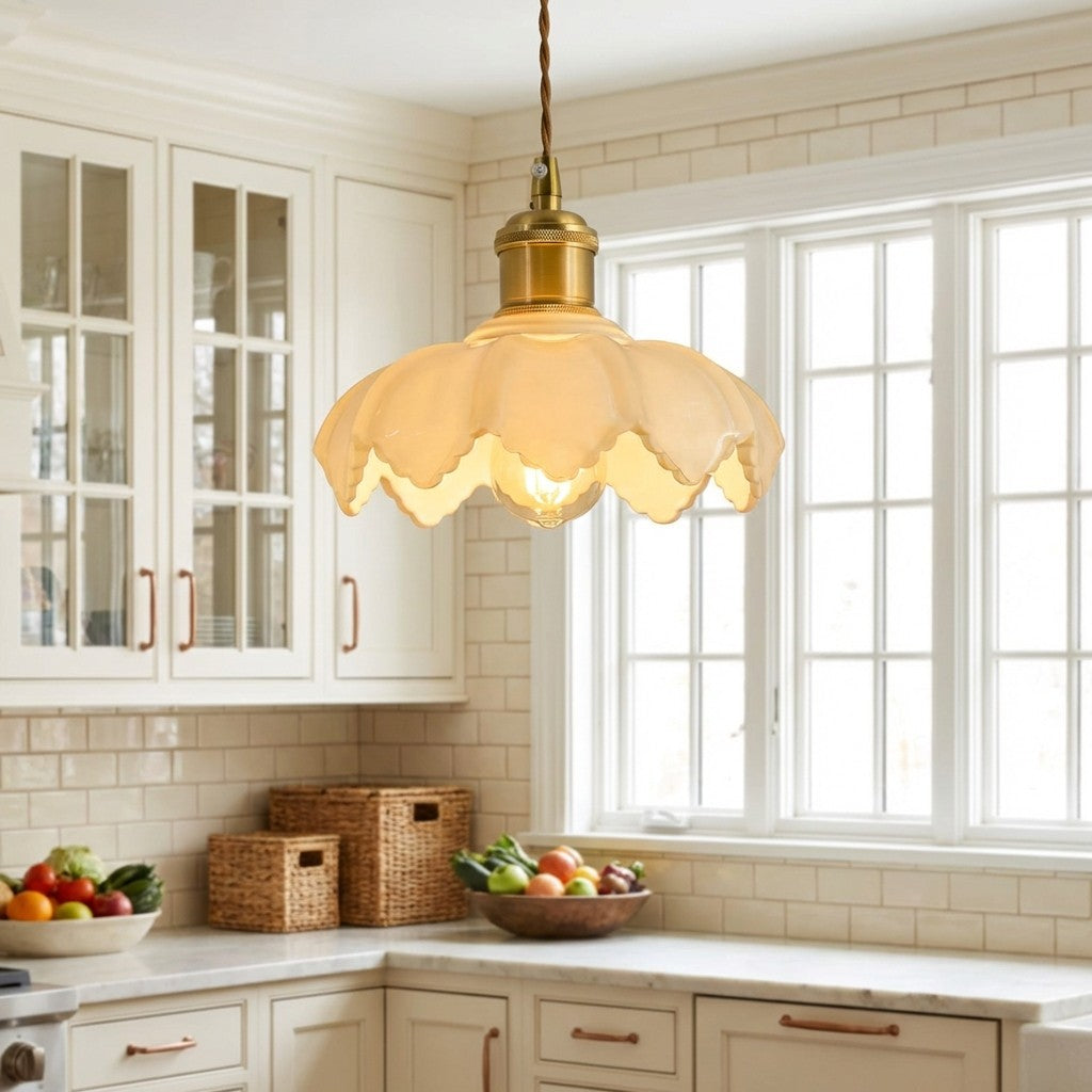 white-opaline-glass-lotus-flower-pendant-led-light-with-brushed-brass-lamp-holder-in-vintage-style