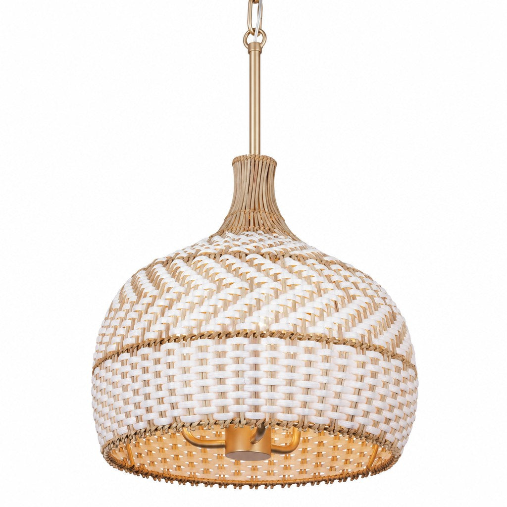 3-light-rustic-rattan-two-tone-color-dome-pendant-light