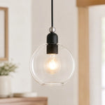 minimalist-clear-glass-dome-pendant-light