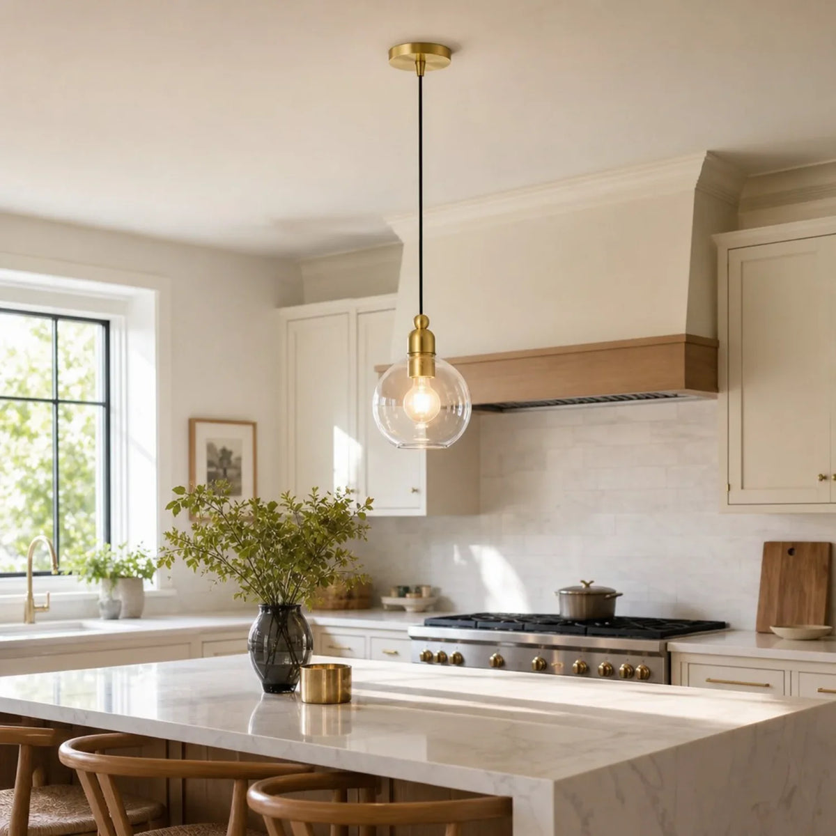 minimalist-clear-glass-dome-pendant-light