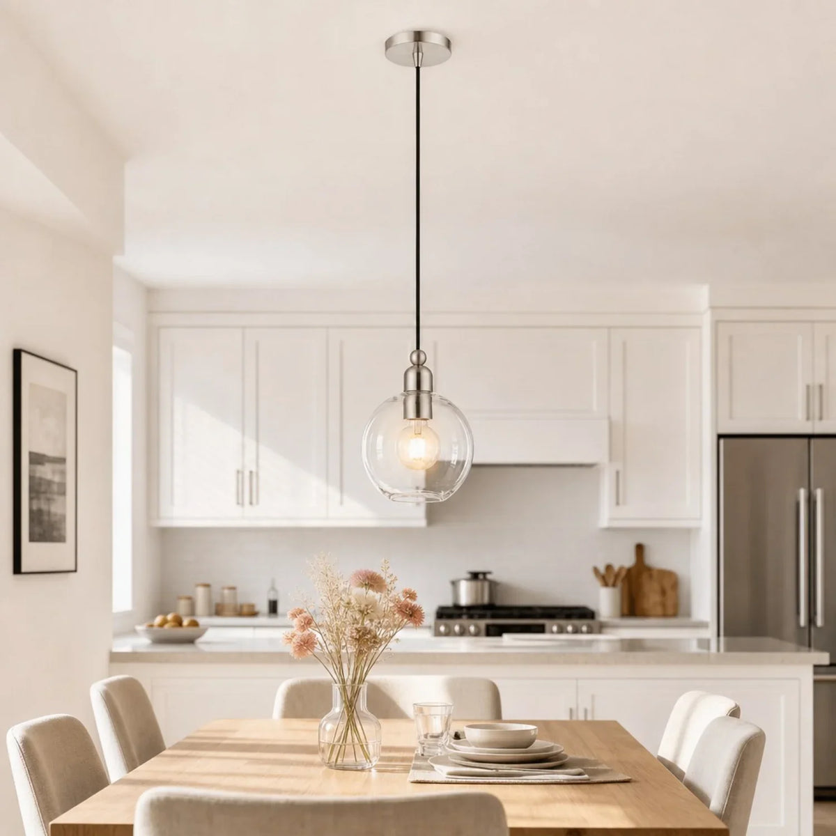 minimalist-clear-glass-dome-pendant-light