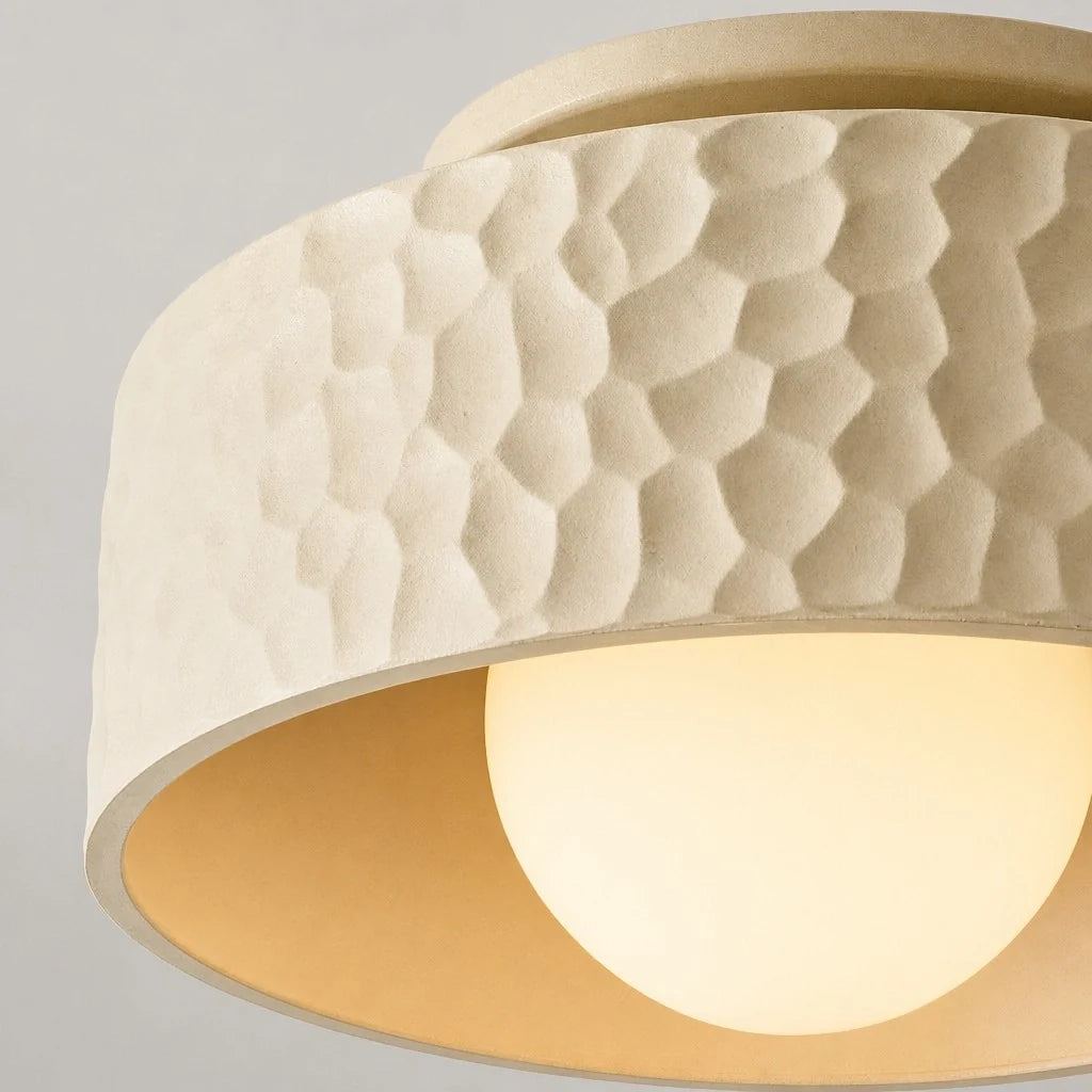 modern-textured-drum-shade-flush-mount-ceiling-light