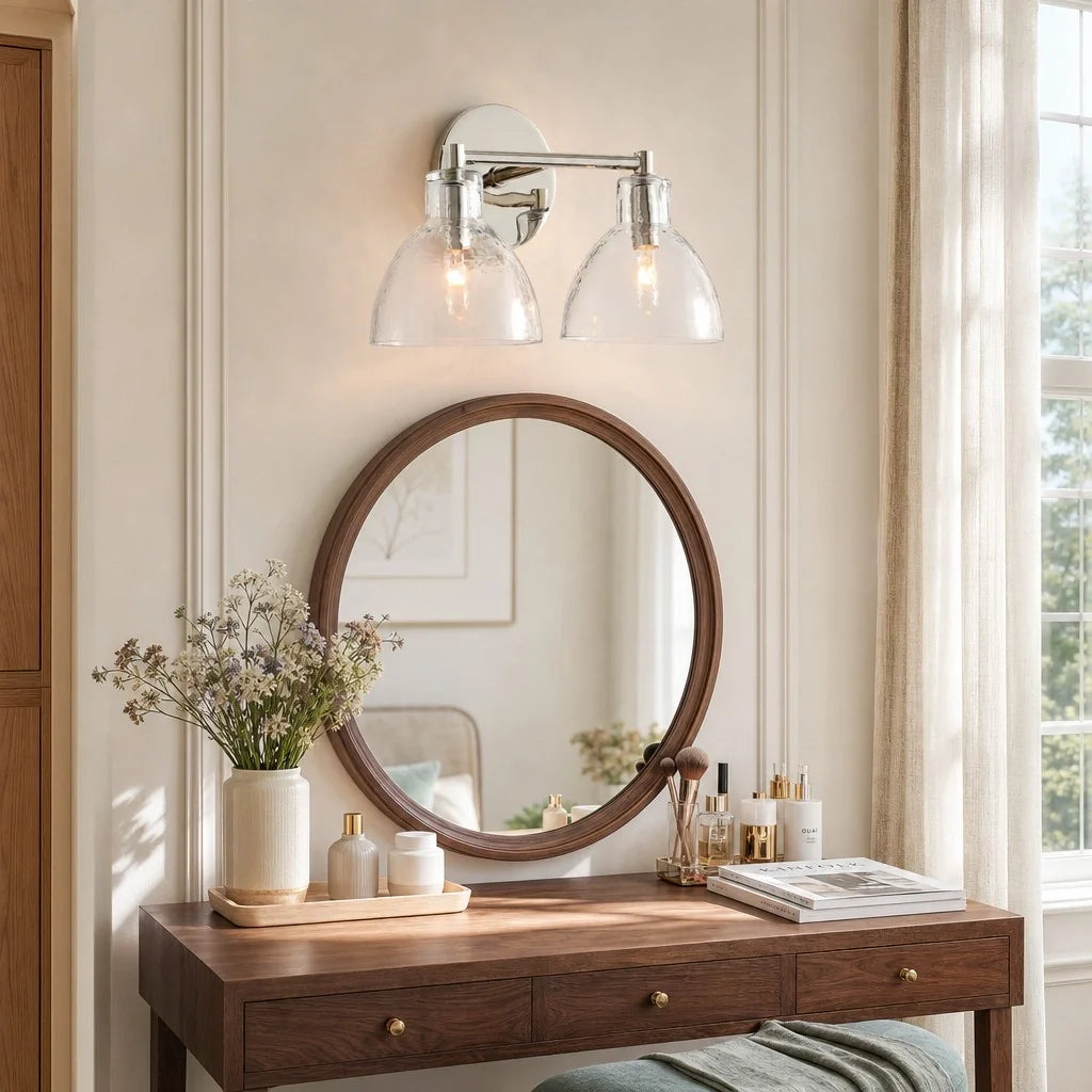 antique-brass-recycled-glass-wall-sconce-indoor-for-bathroom