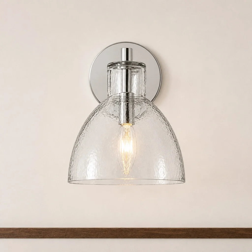 antique-brass-recycled-glass-wall-sconce-indoor-for-bathroom