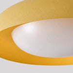 modern-yellow-metal-round-ceiling-light