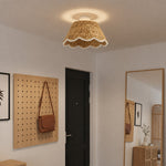 bohemian-style-scallop-rattan-flush-mount-ceiling-light
