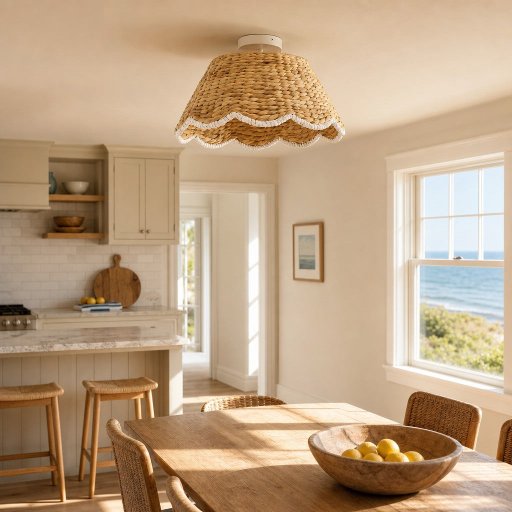 bohemian-style-scallop-rattan-flush-mount-ceiling-light