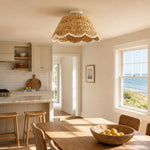 bohemian-style-scallop-rattan-flush-mount-ceiling-light