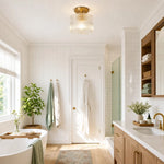 farmhouse-ribbed-glass-drum-shade-brass-semi-flush-mount-ceiling-light
