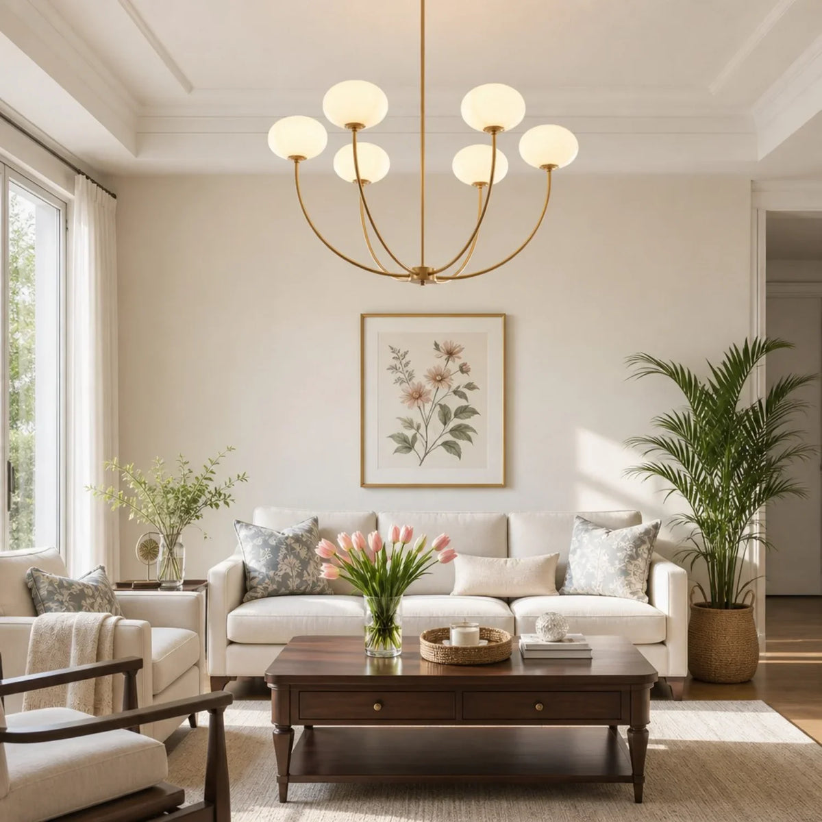 gold-6-light-white-glass-globe-chandelier