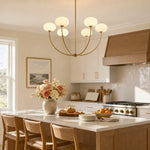 gold-6-light-white-glass-globe-chandelier