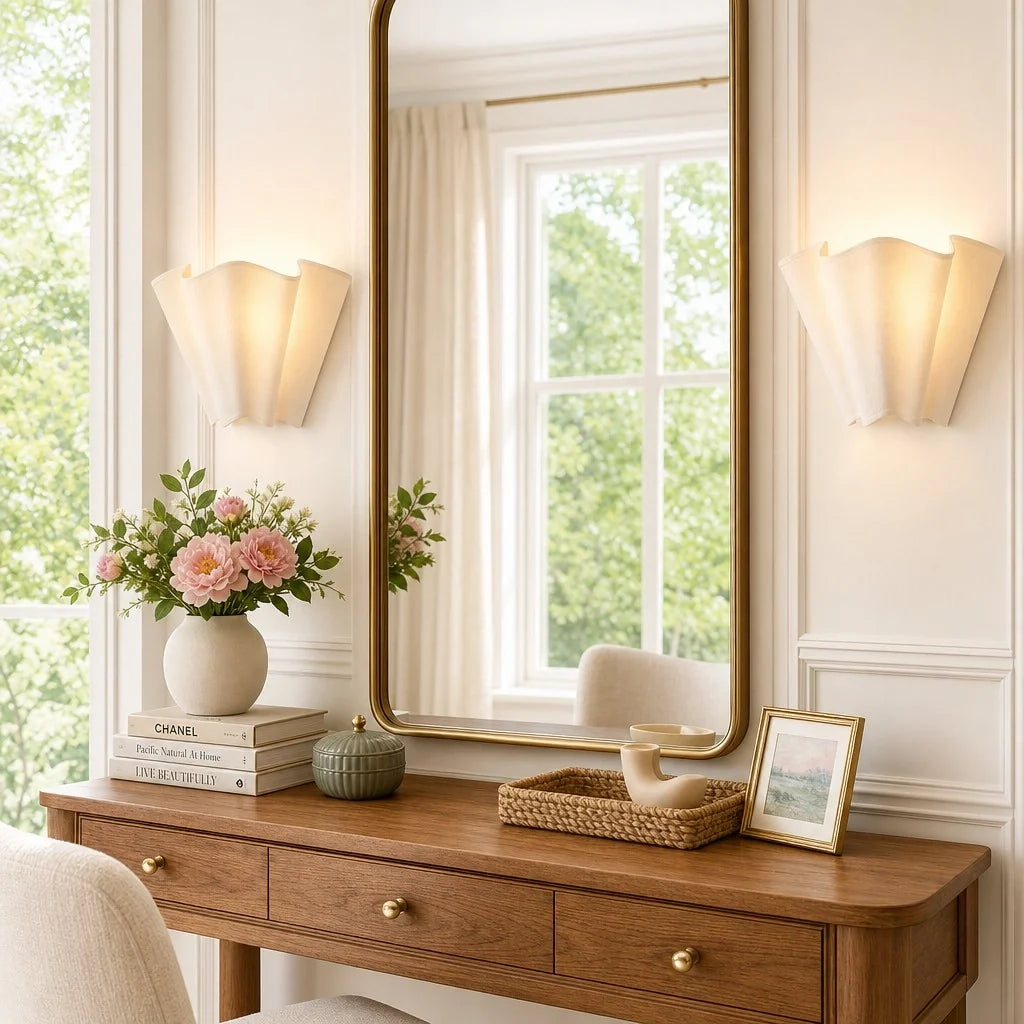 issac-modern-ivory-floral-linen-wall-lamp