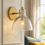 antique-brass-recycled-glass-wall-sconce-indoor-for-bathroom