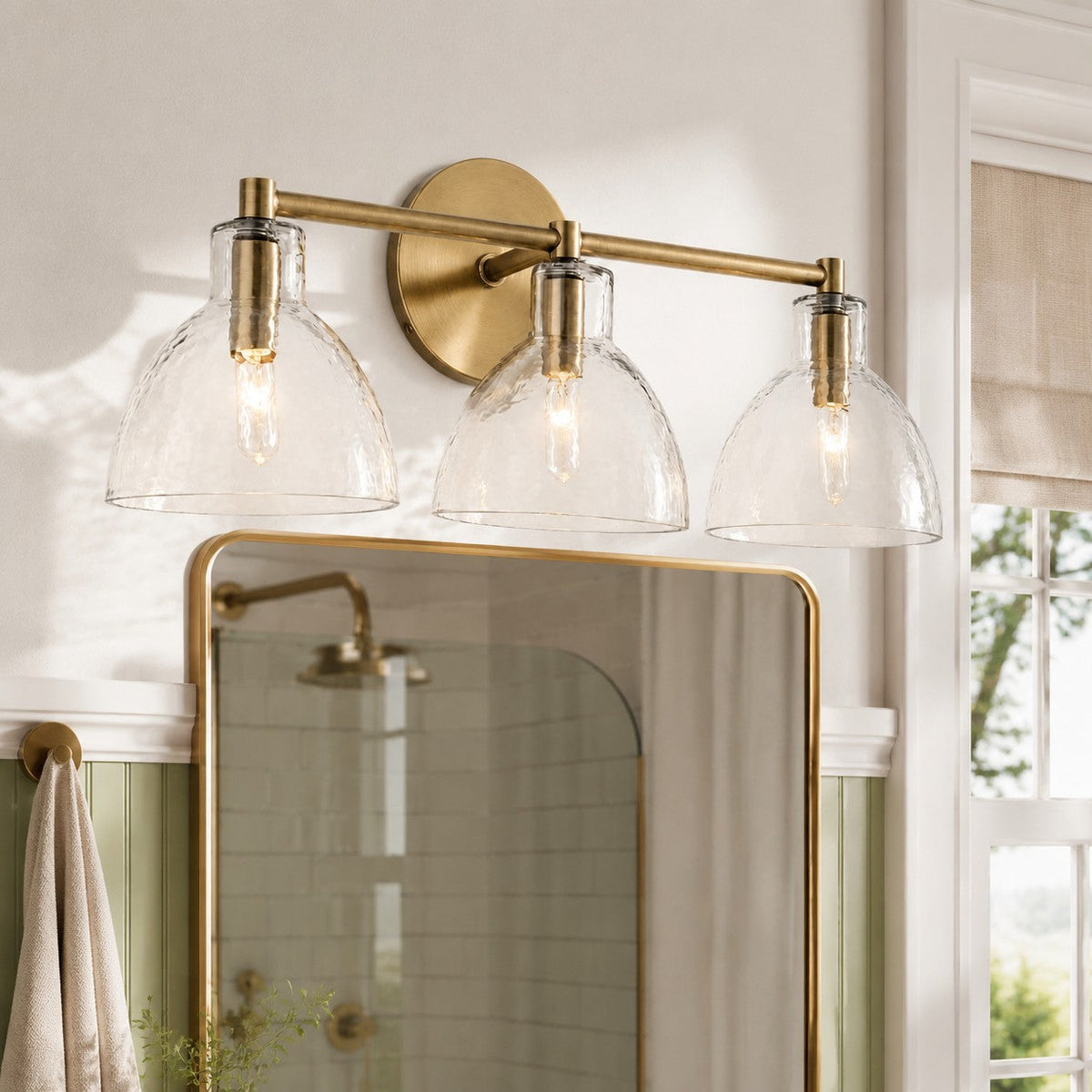 antique-brass-recycled-glass-wall-sconce-indoor-for-bathroom