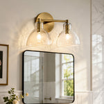antique-brass-recycled-glass-wall-sconce-indoor-for-bathroom