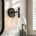 antique-brass-recycled-glass-wall-sconce-indoor-for-bathroom