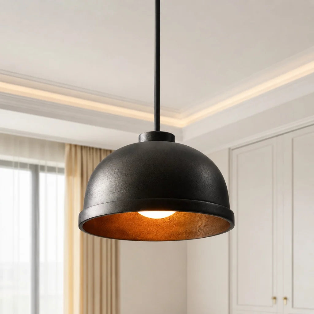 mabel-black-cast-aluminum-dome-pendant-light