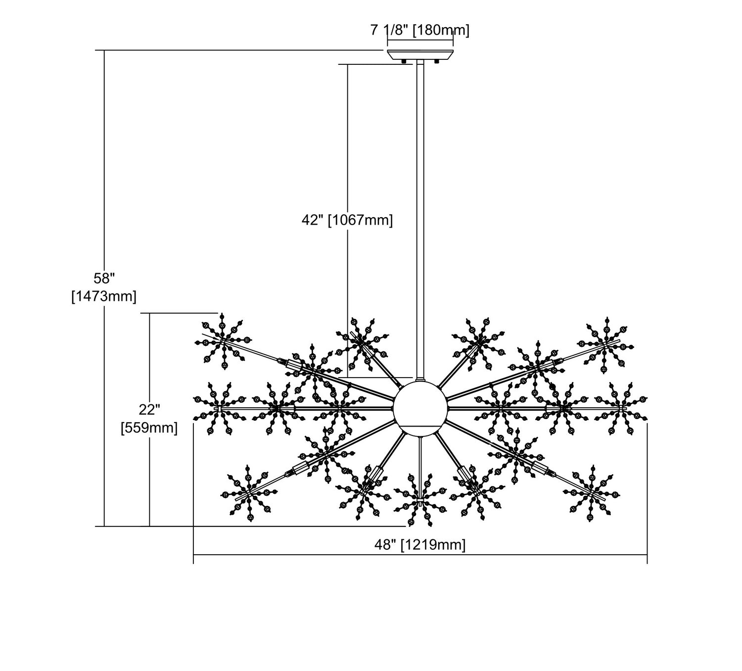 Snowburst 20 Light Chandelier