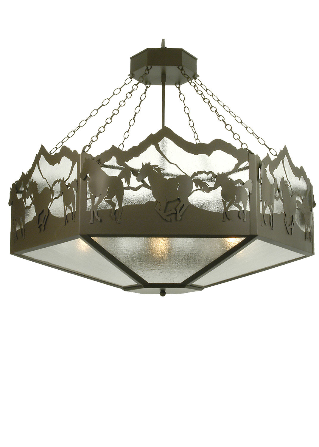 Six Light Inverted Pendant