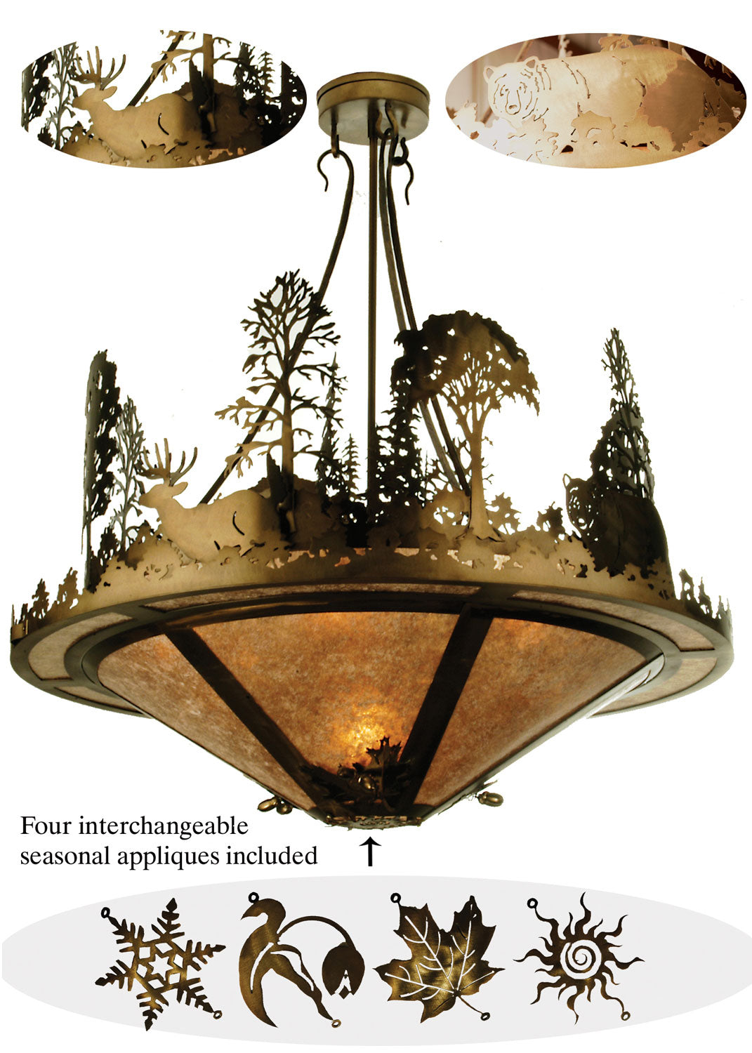 Seven Light Inverted Pendant