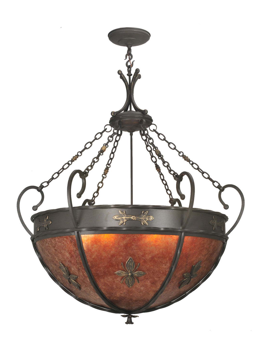 Seven Light Inverted Pendant
