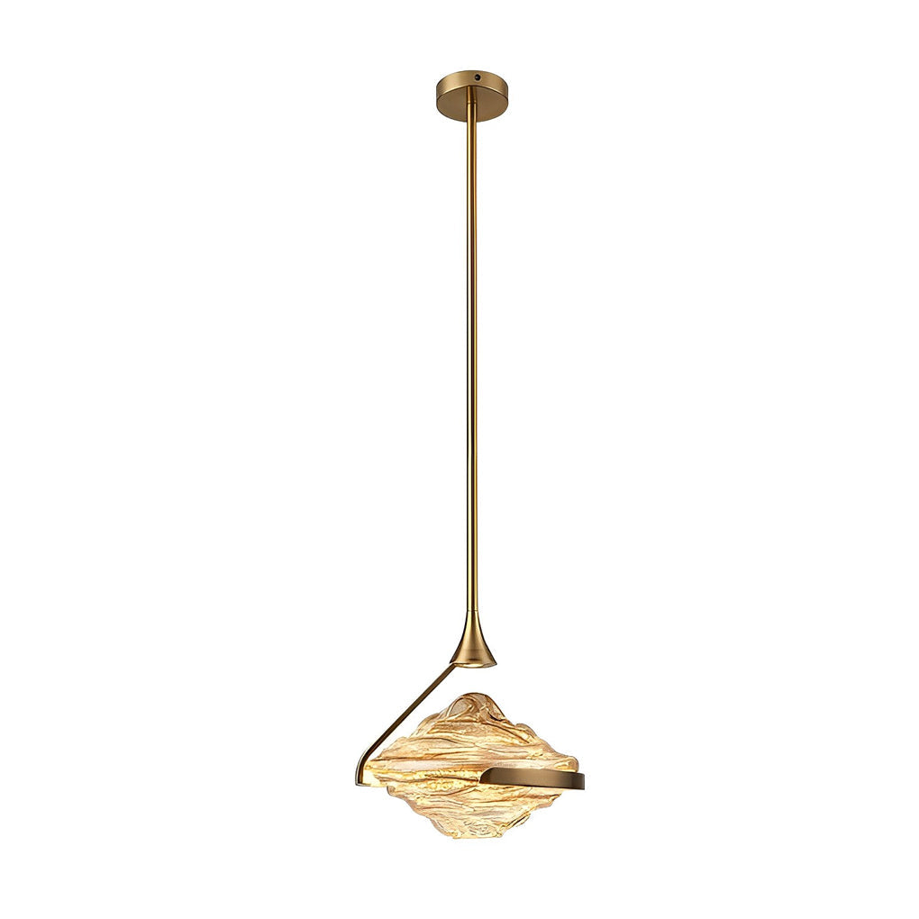 Luxury Creative Glass Ufo Spinning Top LED Modern Bedside Pendant Lights