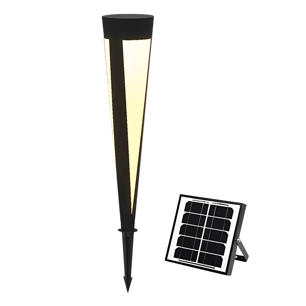 Round Gray Modern Solar Outdoor Lights Ha076213