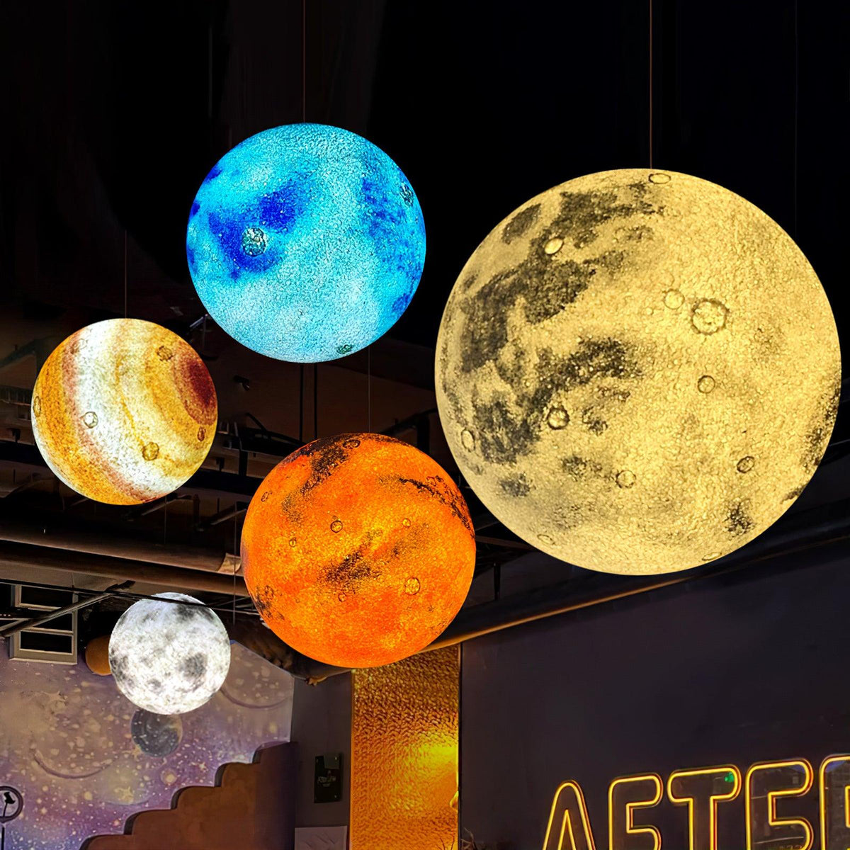 3D Planet Ball Pendant Lamp