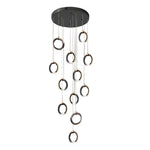 Led Ring Clusters Rotating Staircase Chandelier