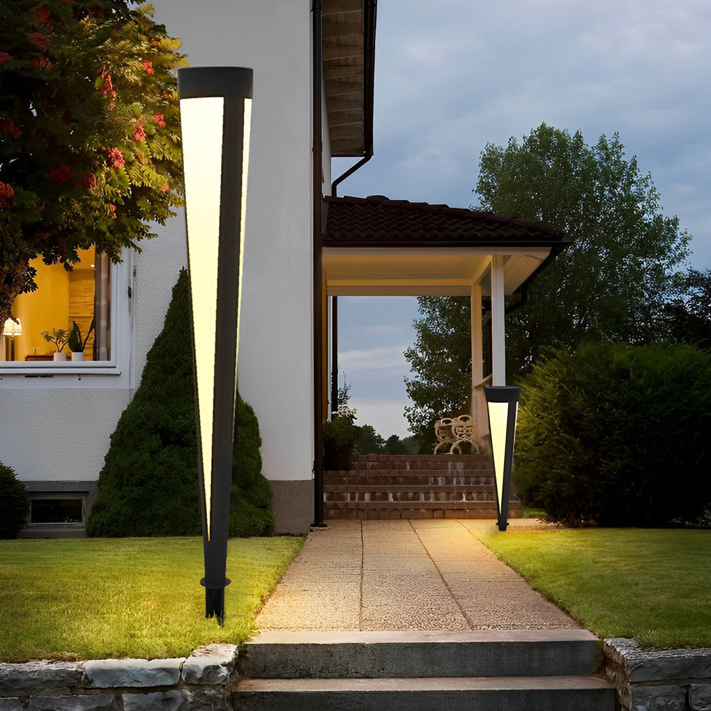 Round Gray Modern Solar Outdoor Lights Ha076213