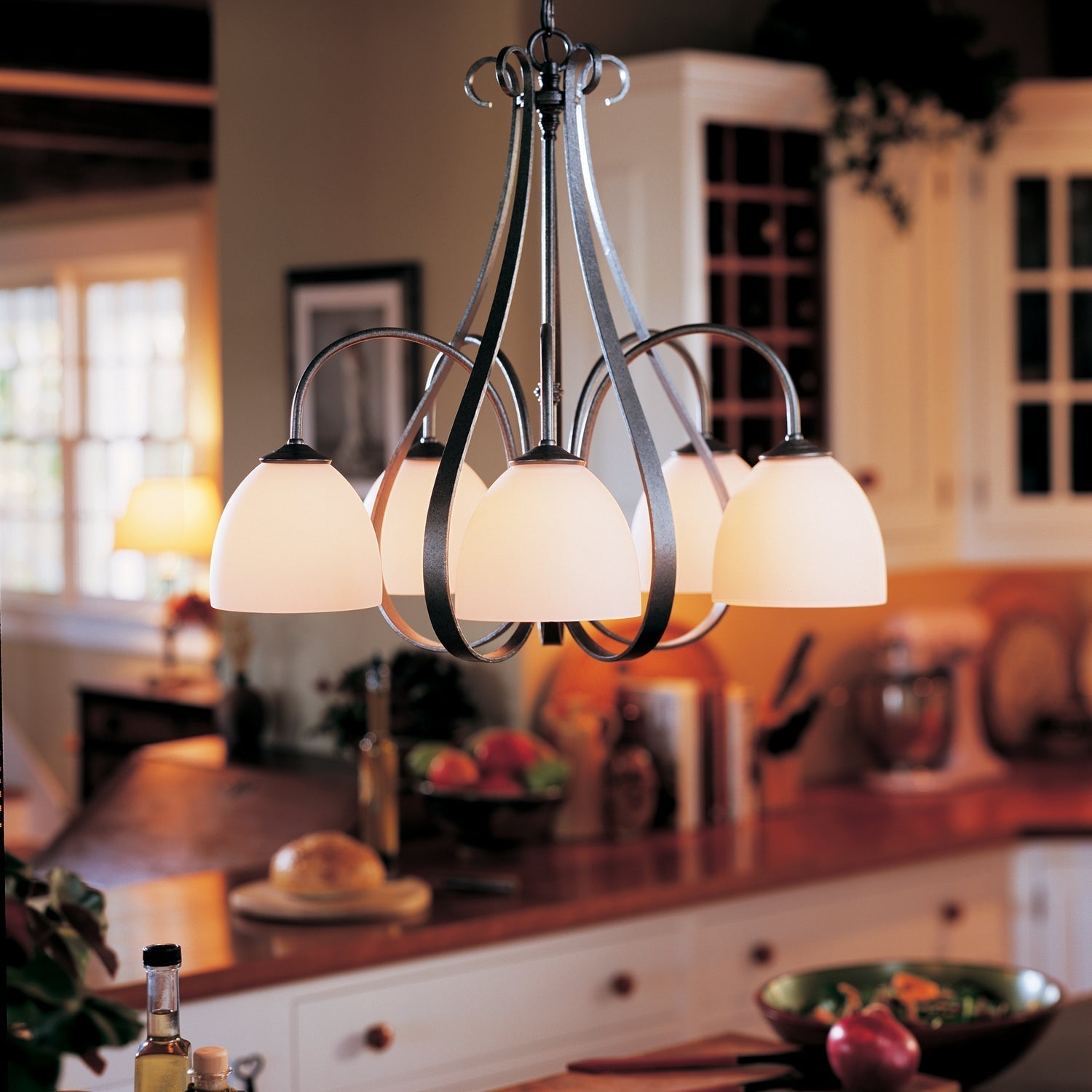 Sweeping Taper Five Light Chandelier