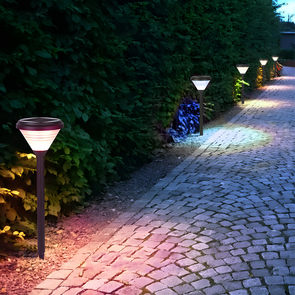 27 6 Inch H Black Led Solar Path Lights