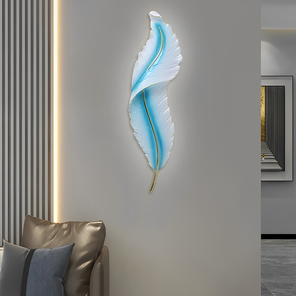 Creative Feather Wall Light Led White Luxury Modern Wall Sconce Lamp Lighting