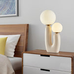 2 Light Modern Beige Cactus Led Accent Table Lamp