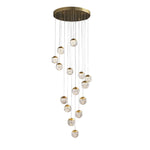 Spiral Pineapple Multi Glass Ball Staircase Chandelier Led Globes Hanging Ceiling Lights Suspension Lamp Drop Lights For Stairs