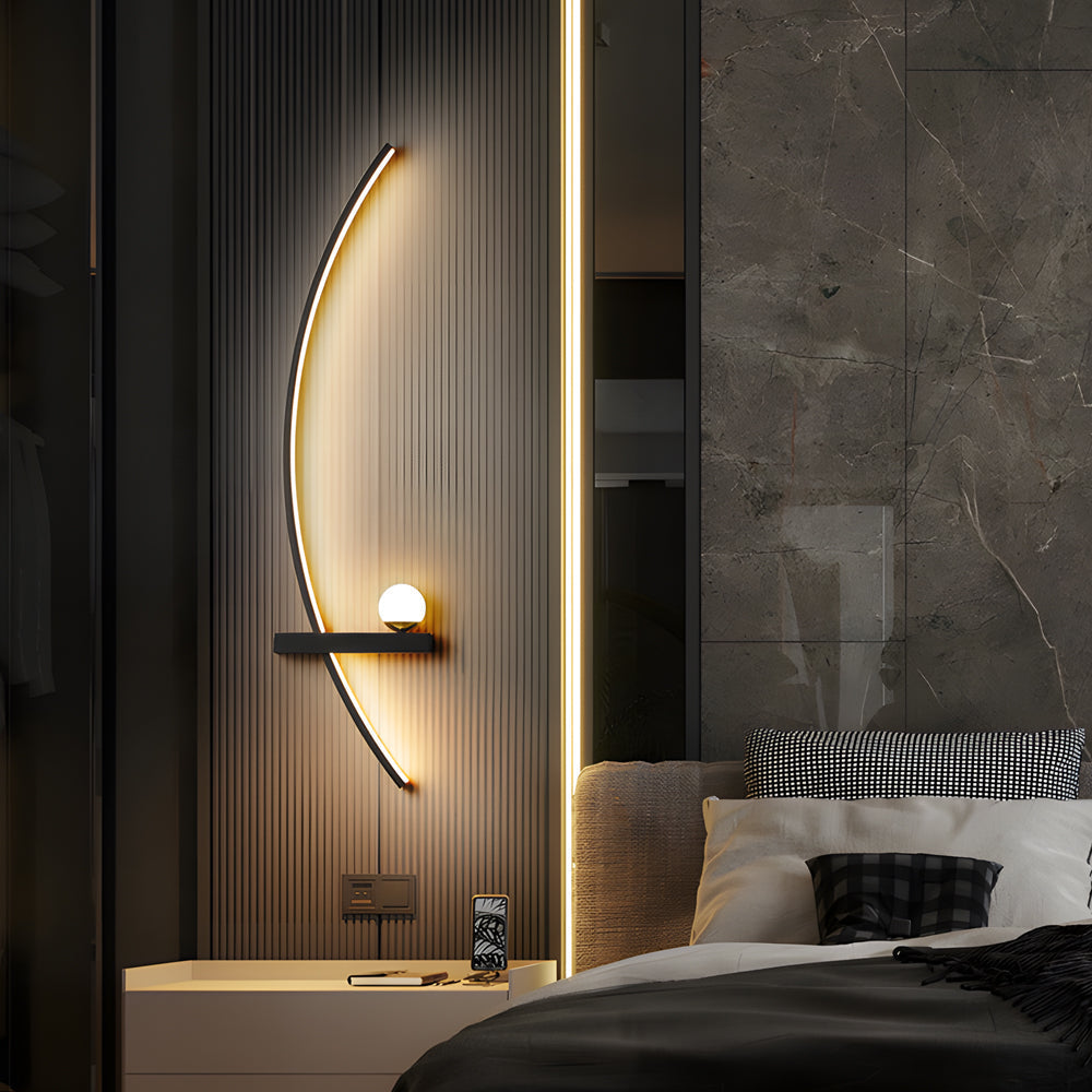 21 Curved Strip 3 Step Dimming Led Wall Sconce Lighting Wall Lamp