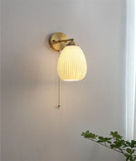 ribbed-ceramic-wall-light-in-lantern-ball-shape