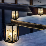 Landscape Pattern Led Waterproof Modern Solar Path Lights Deck Post Lights