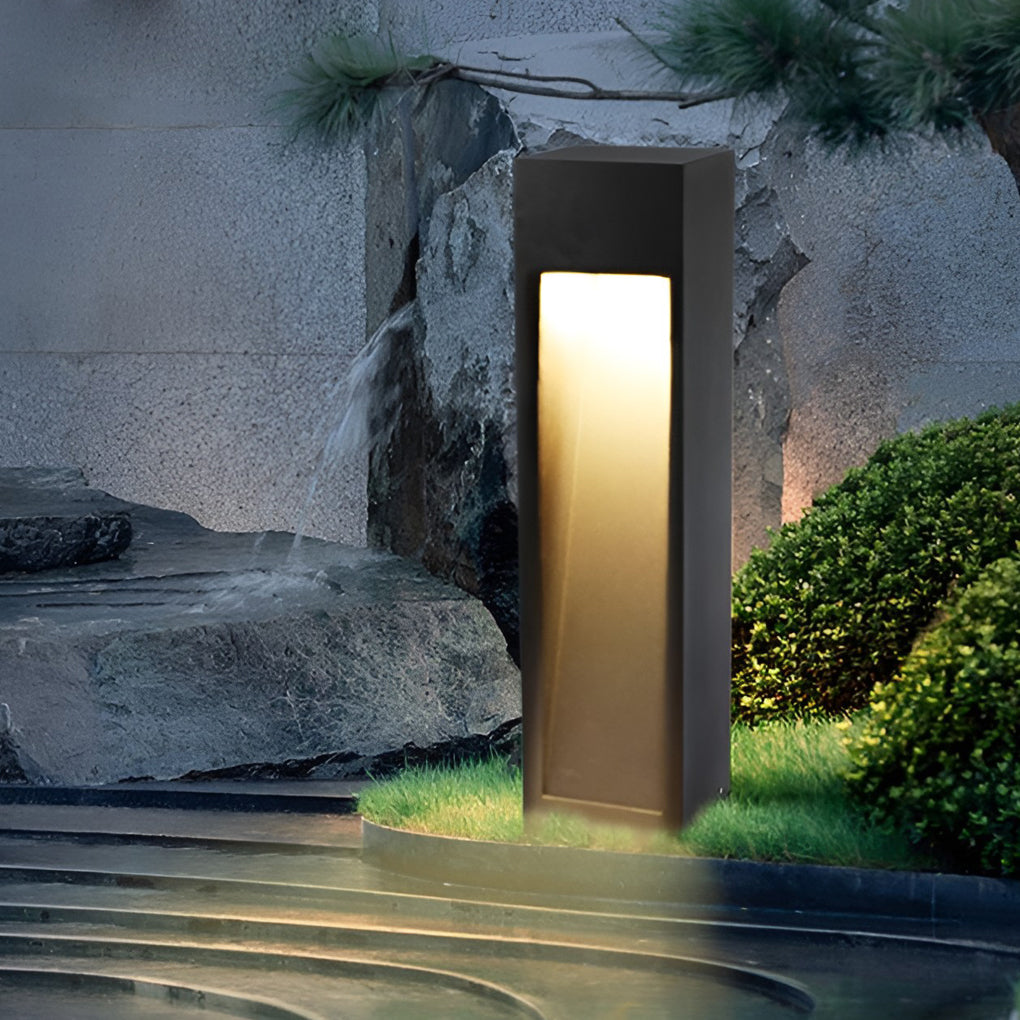 Square 5W Led Waterproof Black Modern Pathway Light