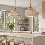 3-light-rustic-rattan-two-tone-color-dome-pendant-light