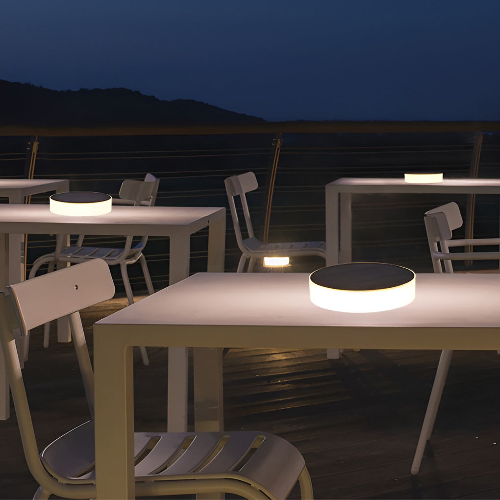 Waterproof Led Outdoor Ground Lawn Deck Recessed Solar Disk Lights Landscape Lighting