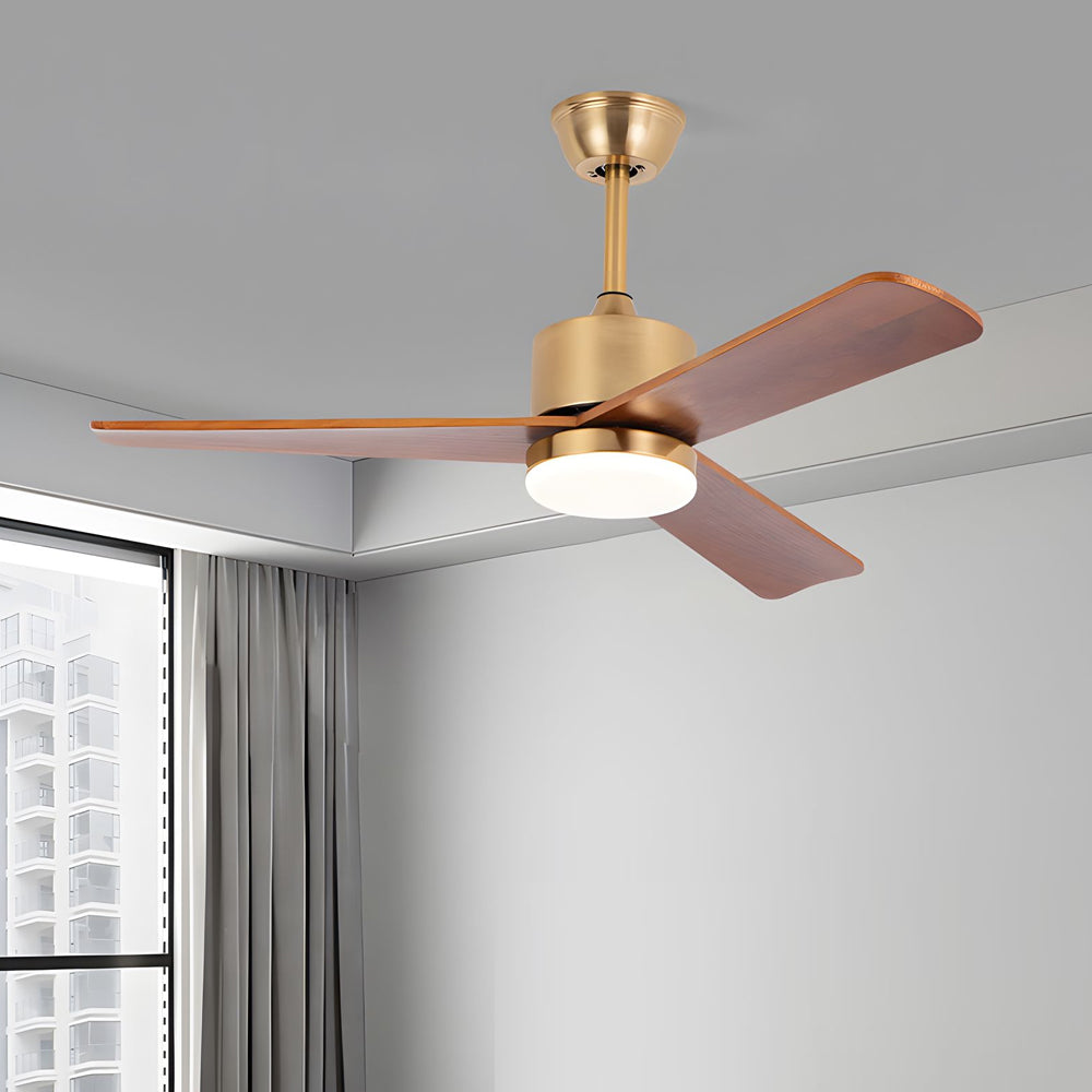 42'/52' LED 3-Blades Wood Ceiling Fan Light with Remote
