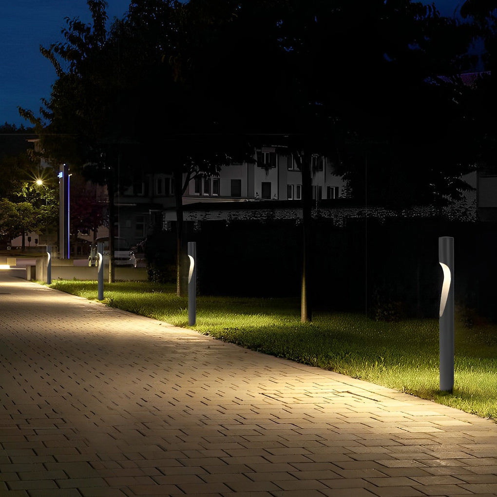 Round Gray Pathway Lamp Ha091105