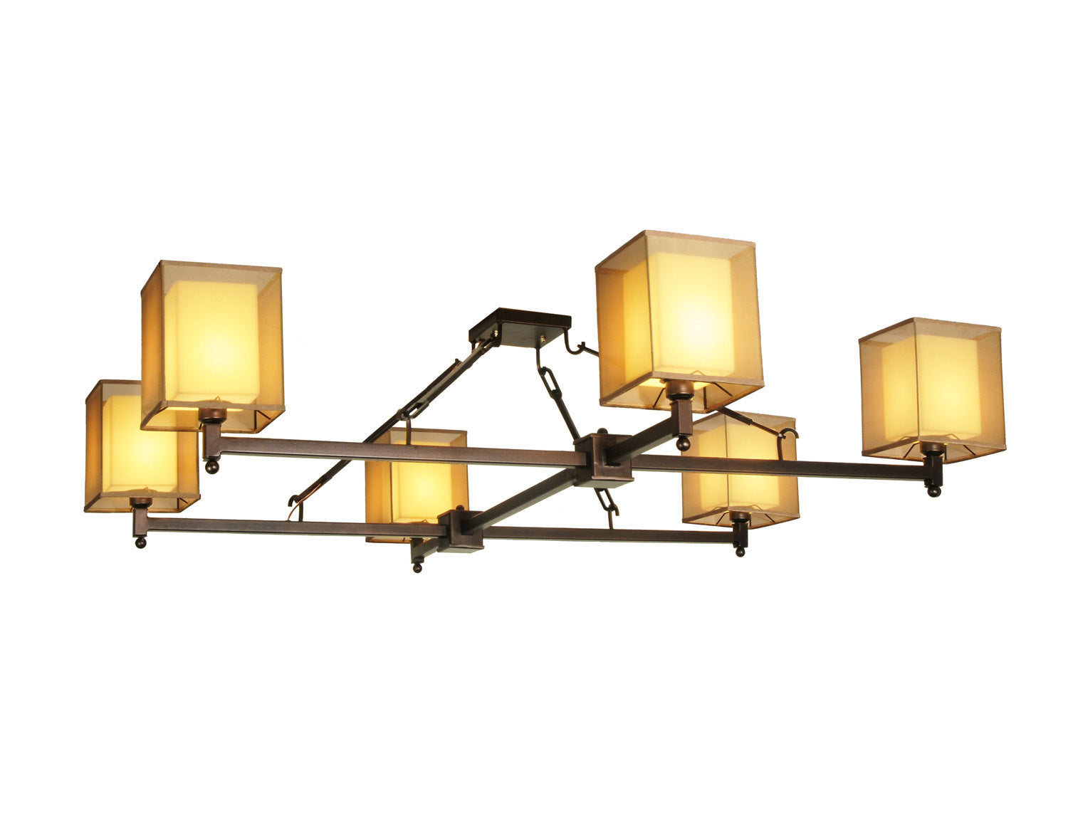 Six Light Semi-Flushmount