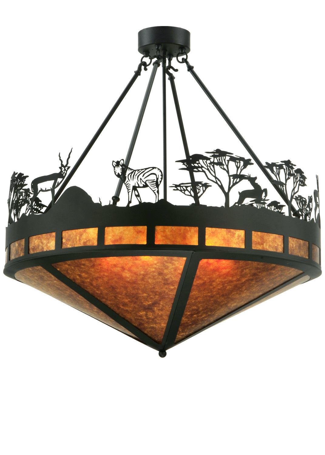 Six Light Inverted Pendant