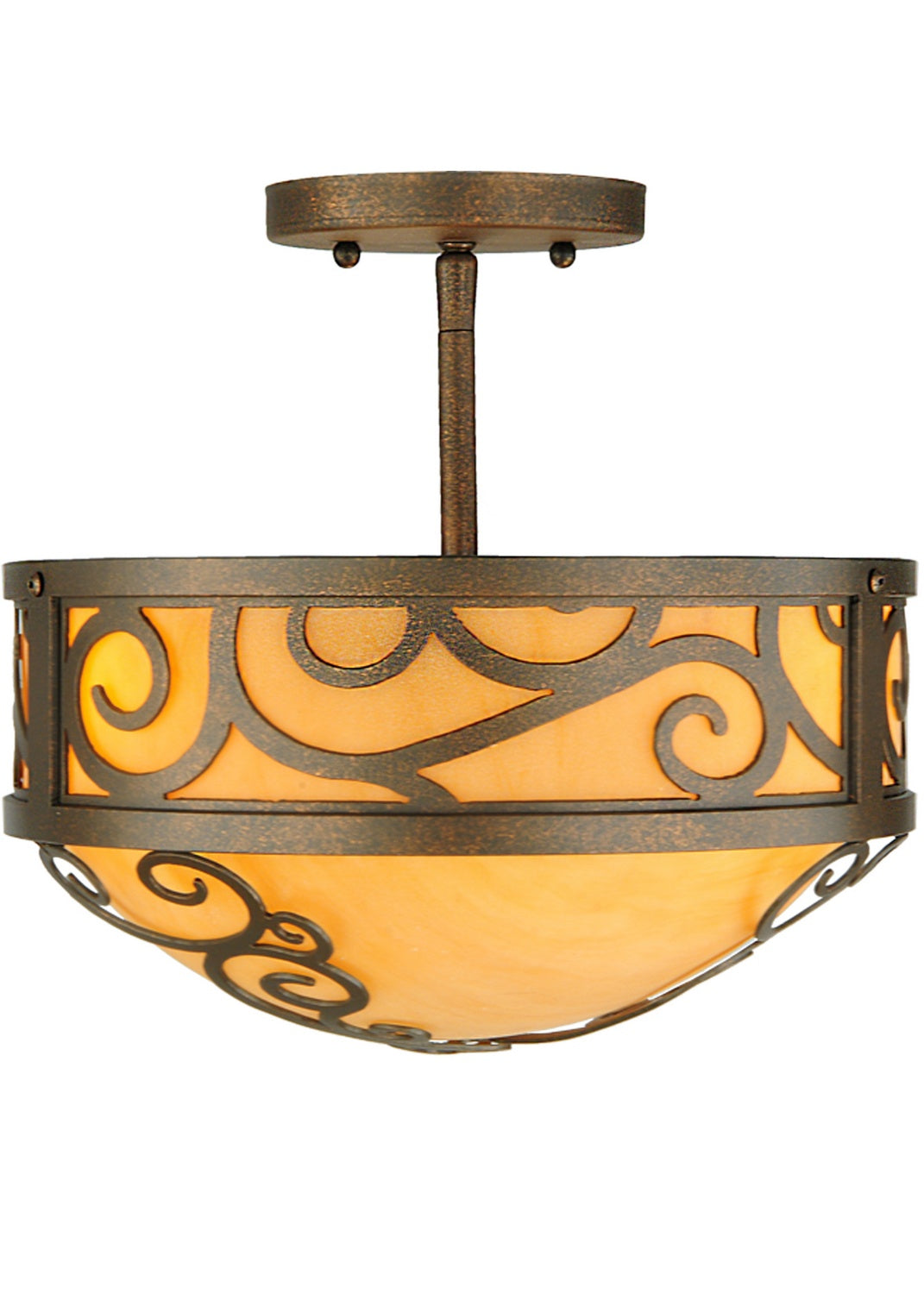 Three Light Semi-Flushmount